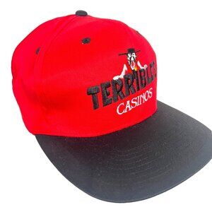 Terribles Casinos Nevada Vtg Snapback Baseball Cap Herbst Sheriff Gold Strike